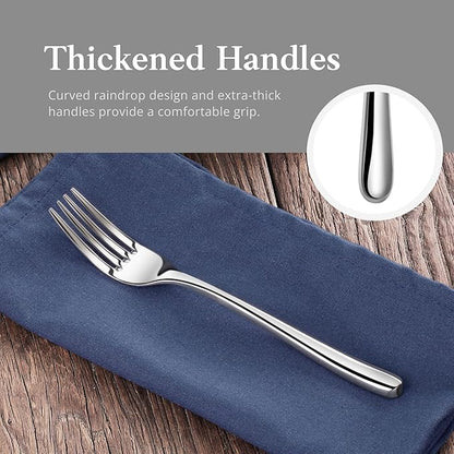 Artaste Rain II Forged 18/10 Stainless Steel (Silver (Set of 12), Salad Fork (7-Inch))