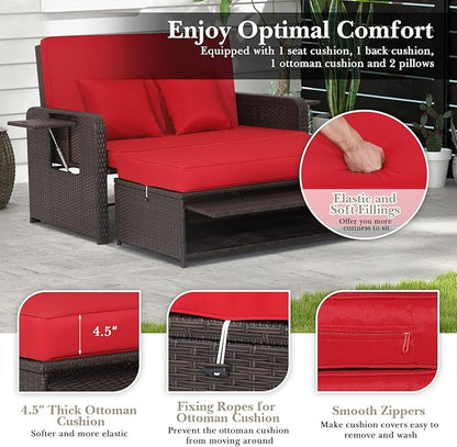 Tangkula Patio Rattan Daybed