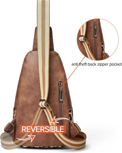 Sling Bag Crossbody Bags for Women Small Cross Body Bag Fanny Packs Chest Sling Purse for Daily Travel Leisure Sport
