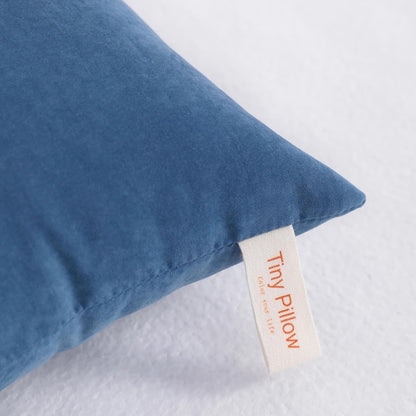 NTBAY Tiny Pillows, Down Alternative 7"x11" Microfiber Mini Pillow for Travel, Pets, Soft Machine Washable Small Pillows for Neck, Wrist, Lumbar and Knee, Denim Blue