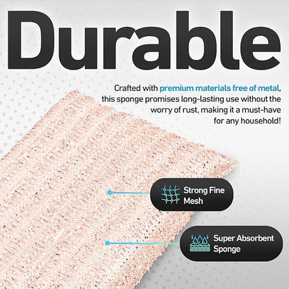 6-Pack Kitchen Scrubbing Sponges, Durable Non Scratch Heavy Duty Multi-Surface Cleaning Sponges and Dish Sponges for Kitchen, Bathroom, Dishes, Non-Stick Cookware, Countertops, and Household Cleaning