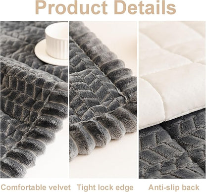 Mivnue Pet Couch Cover Protector Sofa Covers for Pets Washable Non Slip Couches and Sofas Dog Mat (Dark Grey, 27.6" x 70.9")