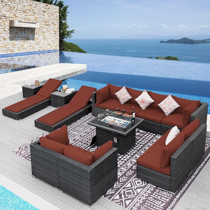 NICESOUL 13 Piece Large Outdoor Sectional