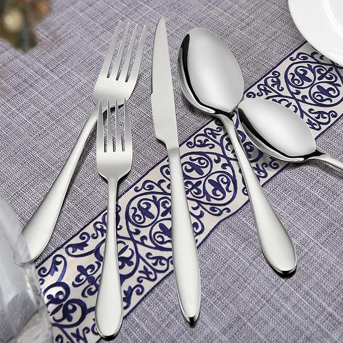 LIANYU 48-Piece Silverware Set for 8