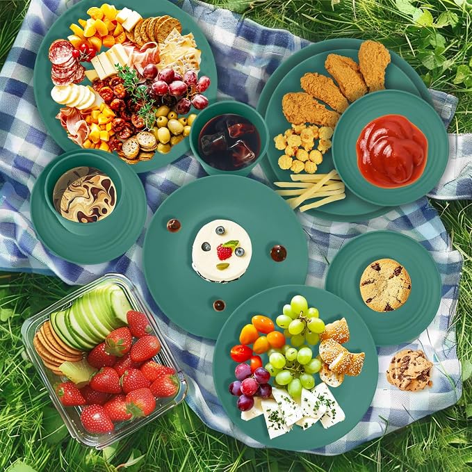 40Pack plates and bowls sets for kids