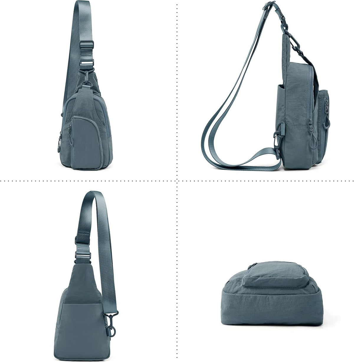 ODODOS Daily Sling Bag with Adjustable Straps Crossbody Chest Bag Lightweight Small Backpack for Casual Traveling Hiking