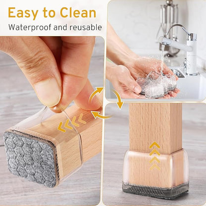 24PCS Rectangular Chair Leg Floor Protectors, Furniture Sliders, Non-Slip Felt Furniture Pads for Hardwood Floors, Silicone Cap Covers to Protect Floors,(Fit L :1.34-1.57", W: 0.87-1.18")