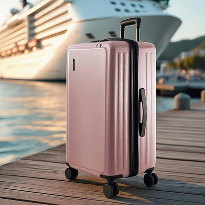 Luggage Sets 2 Piece, 24 Inch Suitcase and 28 Inch Luggage with Spinner Wheels, Durable Hard Shell Suitcase Set, Expandable Travel Suitcases with Wheels, Pink