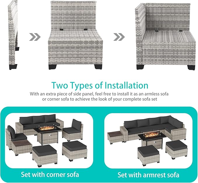 9-Piece Outdoor Patio Furniture Set