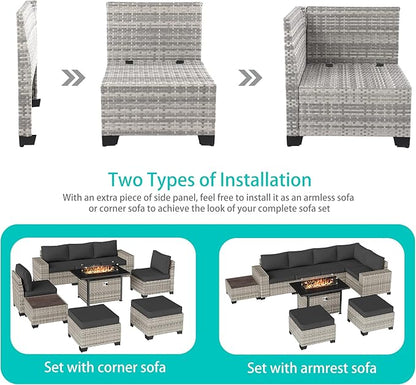 9-Piece Outdoor Patio Furniture Set