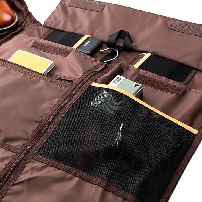 Halfday Convertible 2-in-1 Premium Garment Duffel Weekender Bag 45L | Wrinkle-Free Travel, Hanging Suit Compartment, Shoe Pockets, Trolley Sleeve. Balistic Nylon Carry-On, Port