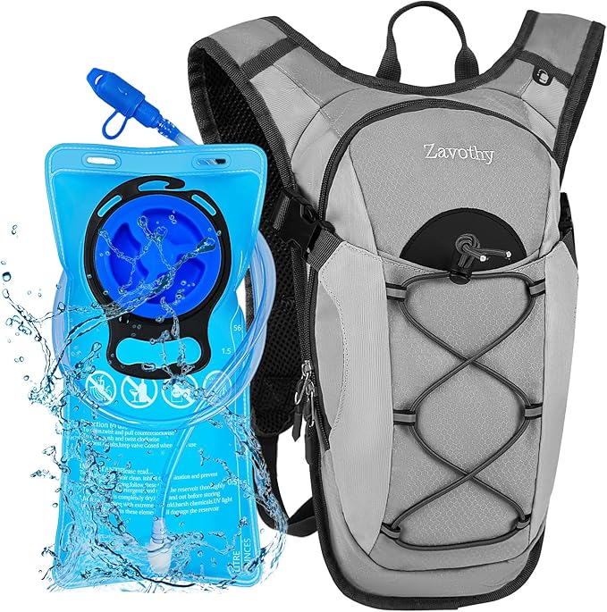 Zavothy Hydration Backpack with 2L Hydration Bladder Water Backpack for Hiking Hydration Pack for Running Cycling Hiking