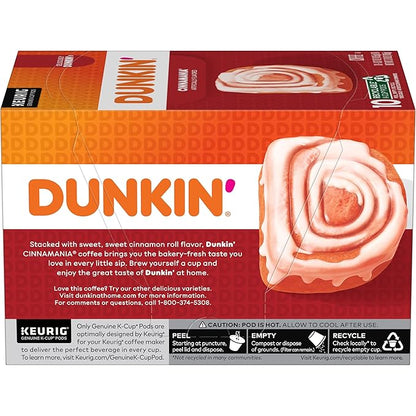 Dunkin' Bakery Series Cinnamon Coffee Roll Flavored Coffee, 10 Keurig K-Cup Pods
