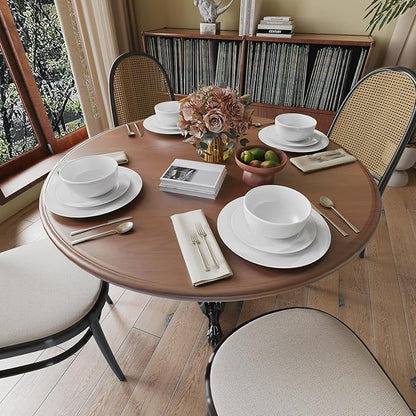 Yoshy Bone China Dinnerware with Lightweight Durable Chip Resistant Design Service for 4 (12 Piece - Service for 4, Rhythmlight)