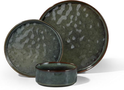HaWare Dinnerware Sets, 6-Piece Plates and Bowls Set, Reactive Moss Green |