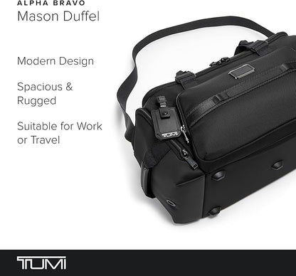 TUMI - Alpha Bravo Mason Duffel - Men's Weekender, Gym and Overnight Travel Bag - Fits Up To 15" Laptop - 11.0" X 19.5" X 10.3" - Black
