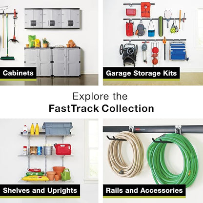 Rubbermaid FastTrack Garage Storage System Tool Hanging Kit, Wall Mount Holder for Garden Lawn Tools/Garage/Home Organization