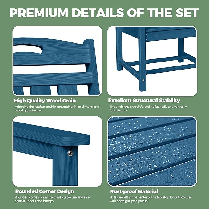 HDPE Outdoor Patio Dining Set
