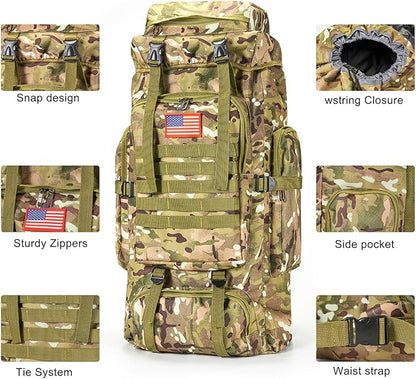 Survival Gear Professional Kit and Large Camping Backpack,First Aid Kit for Adventure Outdoor Hiking Accessories