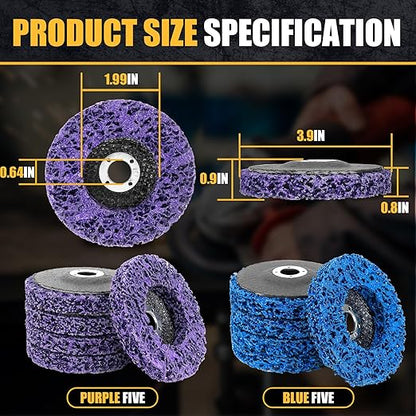 10Pcs Strip Discs Stripping Wheels, Paint Stripper Wheels 4" x 5/8" Rust Remover Wheel Remove Paint for Angle Grinder Paint Strip Wheel Quick Abrasive Discs Rust
