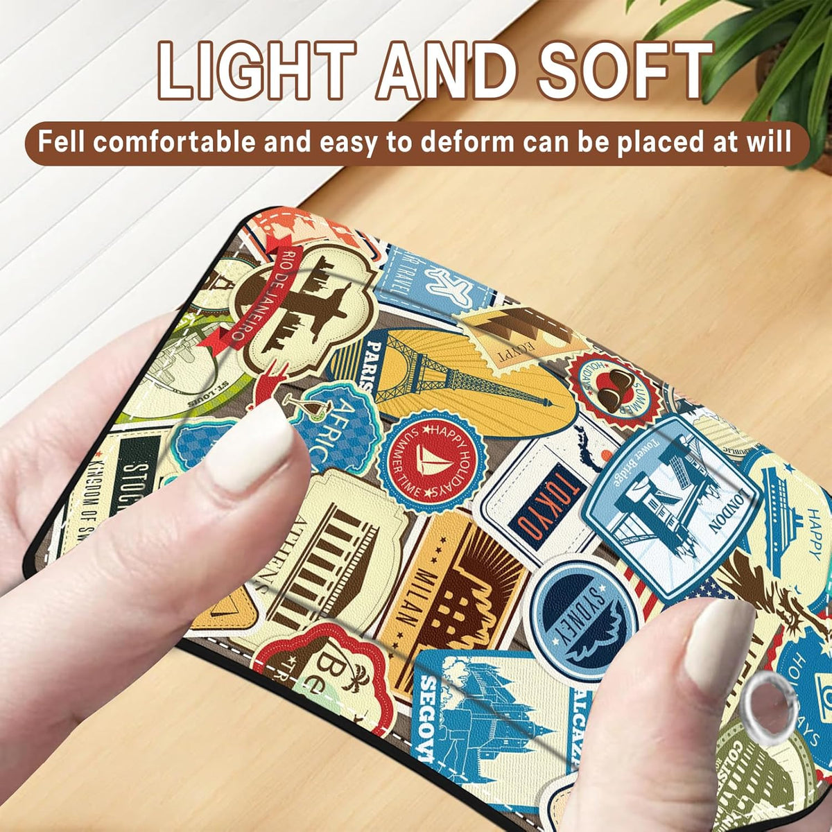 2 Pcs Leather Luggage Tags for Suitcases, Funny Suitcase Tags for Luggage, Privacy Cover ID Label with Stainless Steel Loop & Address Card, Travel Bag Suitcase Tags for Luggage Accessories Women Men