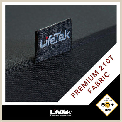 LifeTek Premium Travel Umbrella - Windproof & Compact for Men & Women, Automatic Open Close, Fits in Purse Laptop Bag or Backpack, Strong Frame for Heavy Rain & Sun UV Protection