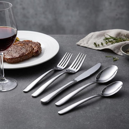 LIANYU 40-Piece Heavy Duty Silverware Set