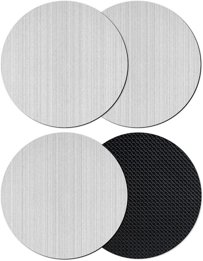 Gray Thin Lines Coasters Set of 4, Absorbent Coasters