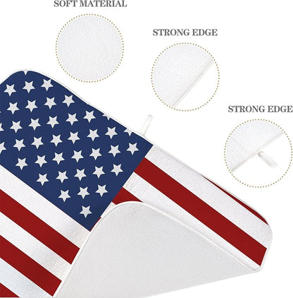 Independence Day Patriotic Dish Drying Mat