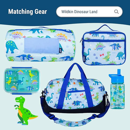 Wildkin 12-inch Kids Backpack – Padded, Adjustable, Ideal for Daycare & Travel - Dinosaur Land