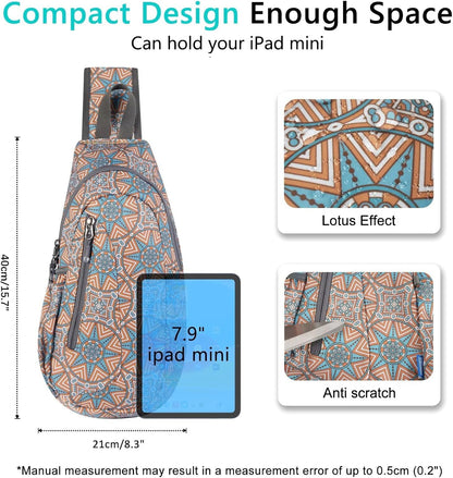 TITECOUGO Small Sling Bag, Lightweight Crossbody Backpack for Men Women, Shoulder Bag for Sports and Outdoor
