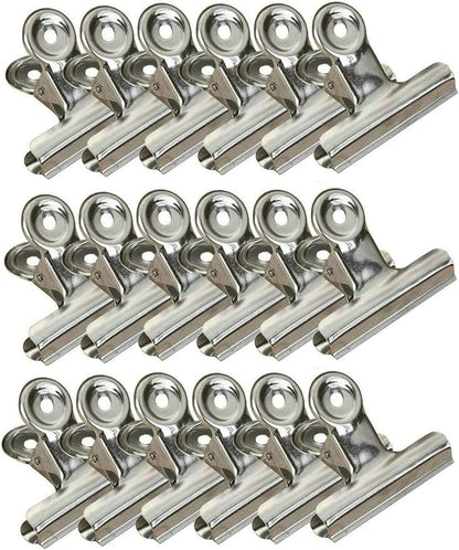 18 Pack Stainless Steel Chip Bag Clips Heavy Duty Food Bags Clamp Clips for Kitchen Office School (2In)