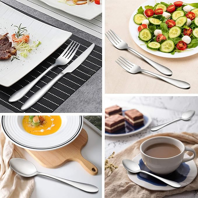 LIANYU 48-Piece Silverware Set for 8