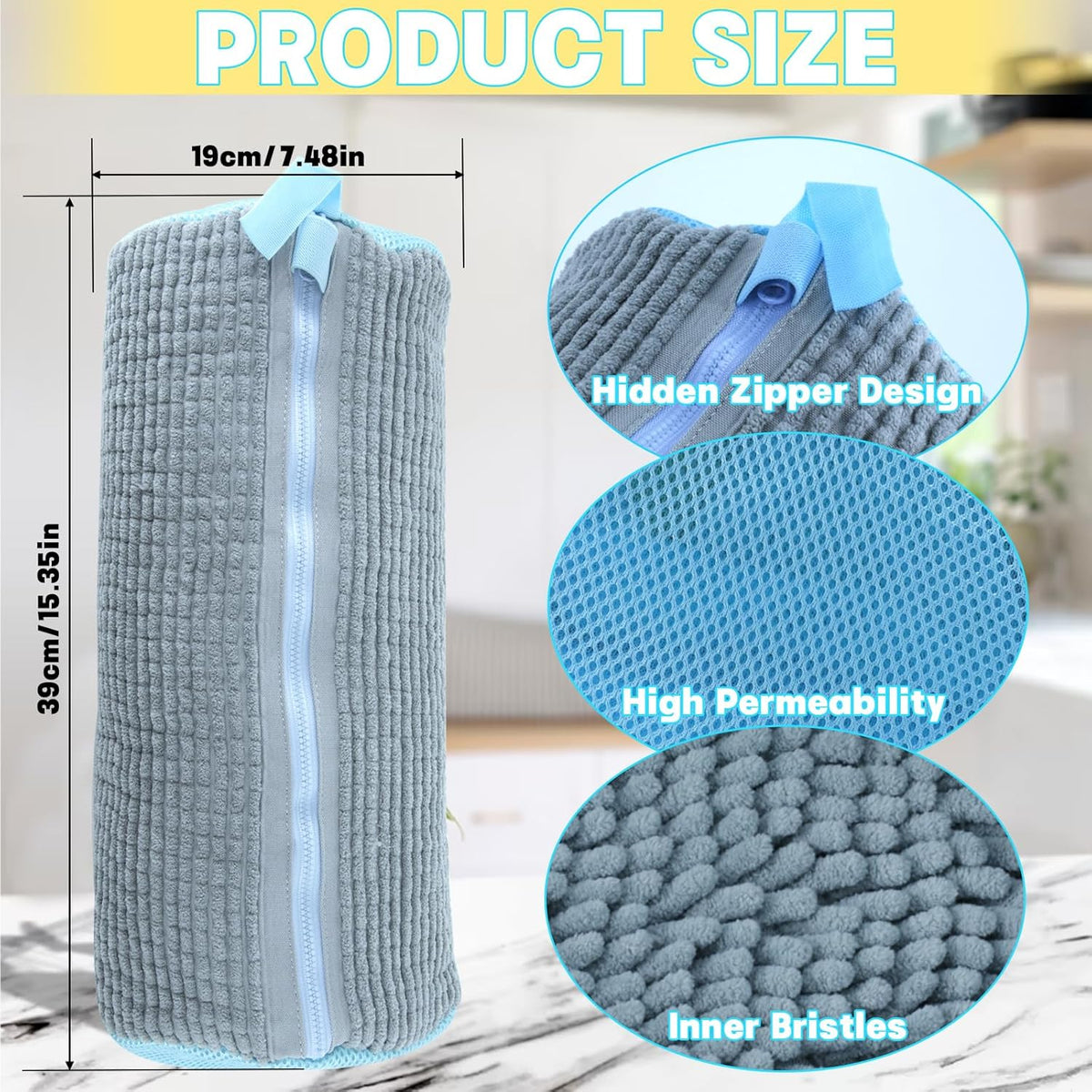 2PCS Shoe Washing Machine Bgs,Laundry Shoe Bags for Washer and Dryer, Reusable and Durable Zipper Sneaker Shoe Washing Bag, Tennis Shoe Cleaning Bag for All Shoe Types (Grey)