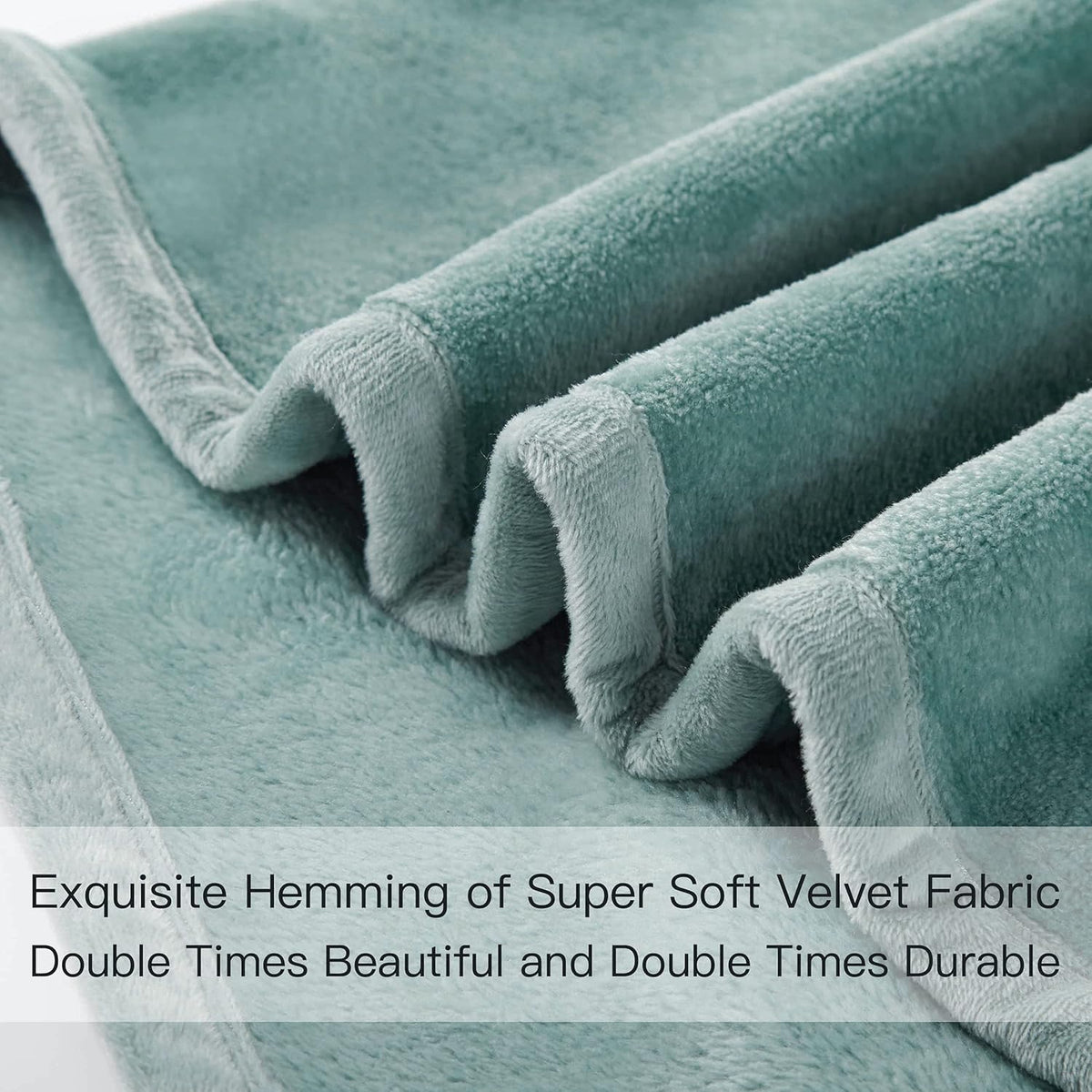 Surii Home Luxury Microfiber Flannel Blanket, Super Soft, Warm, Cozy, Fluffy, and Breathable, Perfect Throws for Bed, Couch, Sofa, for All Season Use. 350GSM Twin Size 60x80 Inches(Turquoise Blue)
