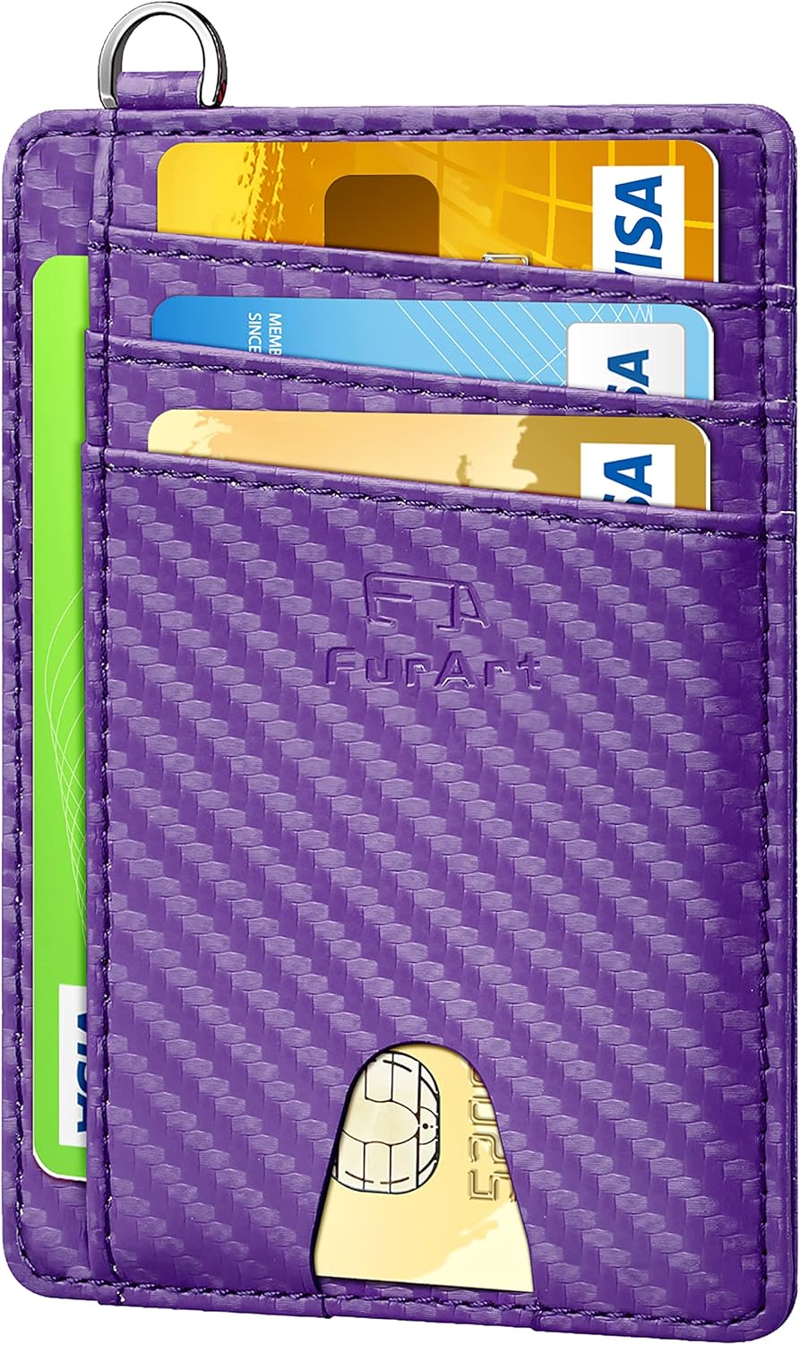 FurArt Slim Minimalist Wallet, Front Pocket Wallets, RFID Blocking, Credit Card Holder for Men & Women