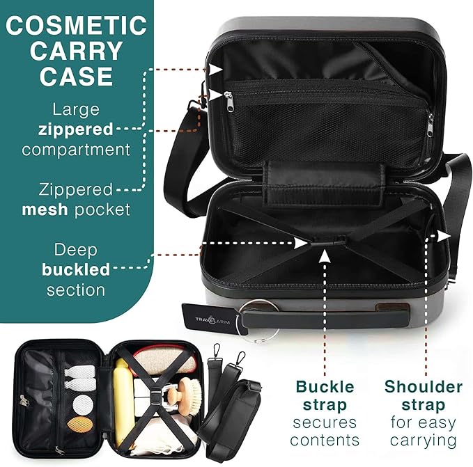 Luggage Sets 3 Piece, 22 Inch Carry on Luggage and 24 Inch Suitcases with Wheels Spinner, Durable Hard Shell Suitcase Set, Expandable Travel Suitcase, Grey
