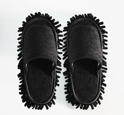 Women's Microfiber Floor Cleaning Mop Slippers with Terry Towel Fabric