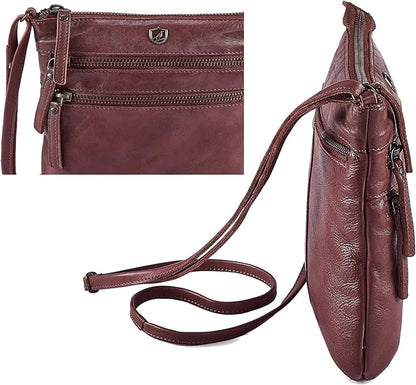 Crossbody Sling Bag for Women Small Real Leather Purse Vintage Travel Crossover Shoulder Bag Handmade