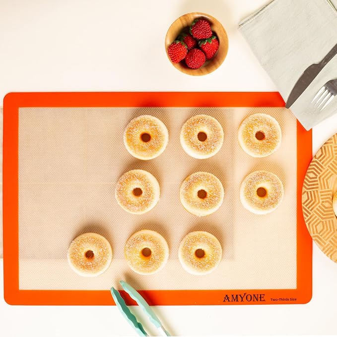 AMYONE Silicone Baking Mat for 2/3 Size Sheet Pan, 15x21" Big | Food Grade