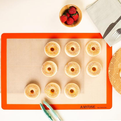 AMYONE Silicone Baking Mat for 2/3 Size Sheet Pan, 15x21" Big | Food Grade
