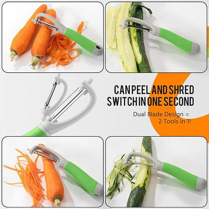 Li&Zhao Vegetable Peelers - Potato Peelers Fruit Peeler Veggie Peeler Carrot Peeler Apple Peeler Garlic Peeler kitchen tools Corn Peeler(2 Blades)