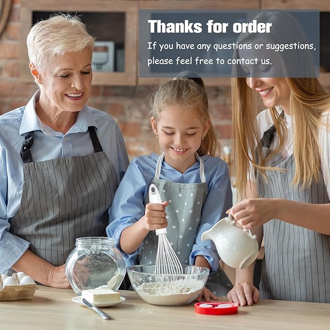 White Silicone Whisk, Sealed Waterproof Design Set of 3, Professional Kitchen Whisks for Cooking Non-Scratch, Silicone&Stainless Steel Whisk, Heat Resistant 480°F Rubber wisk, BPA free