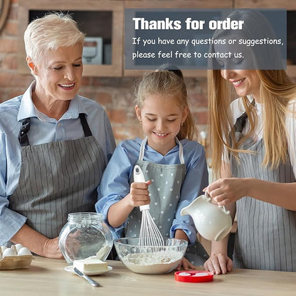 White Silicone Whisk, Sealed Waterproof Design Set of 3, Professional Kitchen Whisks for Cooking Non-Scratch, Silicone&Stainless Steel Whisk, Heat Resistant 480°F Rubber wisk, BPA free