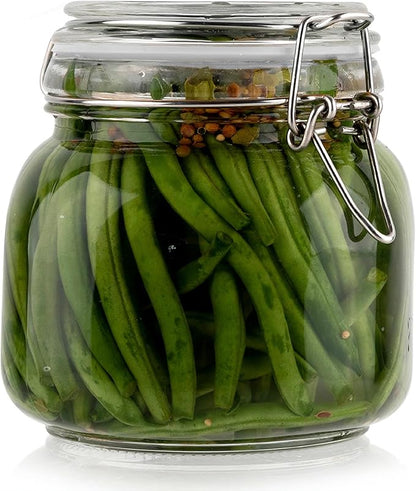 Galashield Glass Jars with Lids 24 oz Food Storage Jars with Airtight Lids Leak Proof Glass Canisters Kitchen Jars