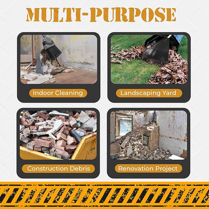 Extra Heavy Duty Black Contractor Garbage Bags 55 Gallon, 50 Trash Bags, Construction Grade, 3 mil, Made in USA
