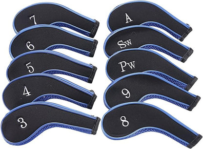 Sword &Shield sports Neoprene Zipper Golf Club Iron Head Covers Iron Covers 10pcs/Set