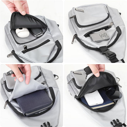 AMJ Crossbody Sling Bag Men Women, Casual Shoulder Backpack, Chest Daypack Satchel for Hiking Travel