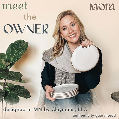 Mora Ceramic Plates Set, 7.8 in