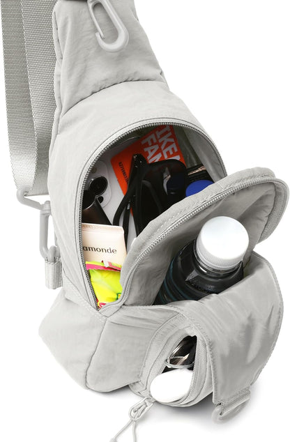 ODODOS Daily Sling Bag with Adjustable Straps Crossbody Chest Bag Lightweight Small Backpack for Casual Traveling Hiking